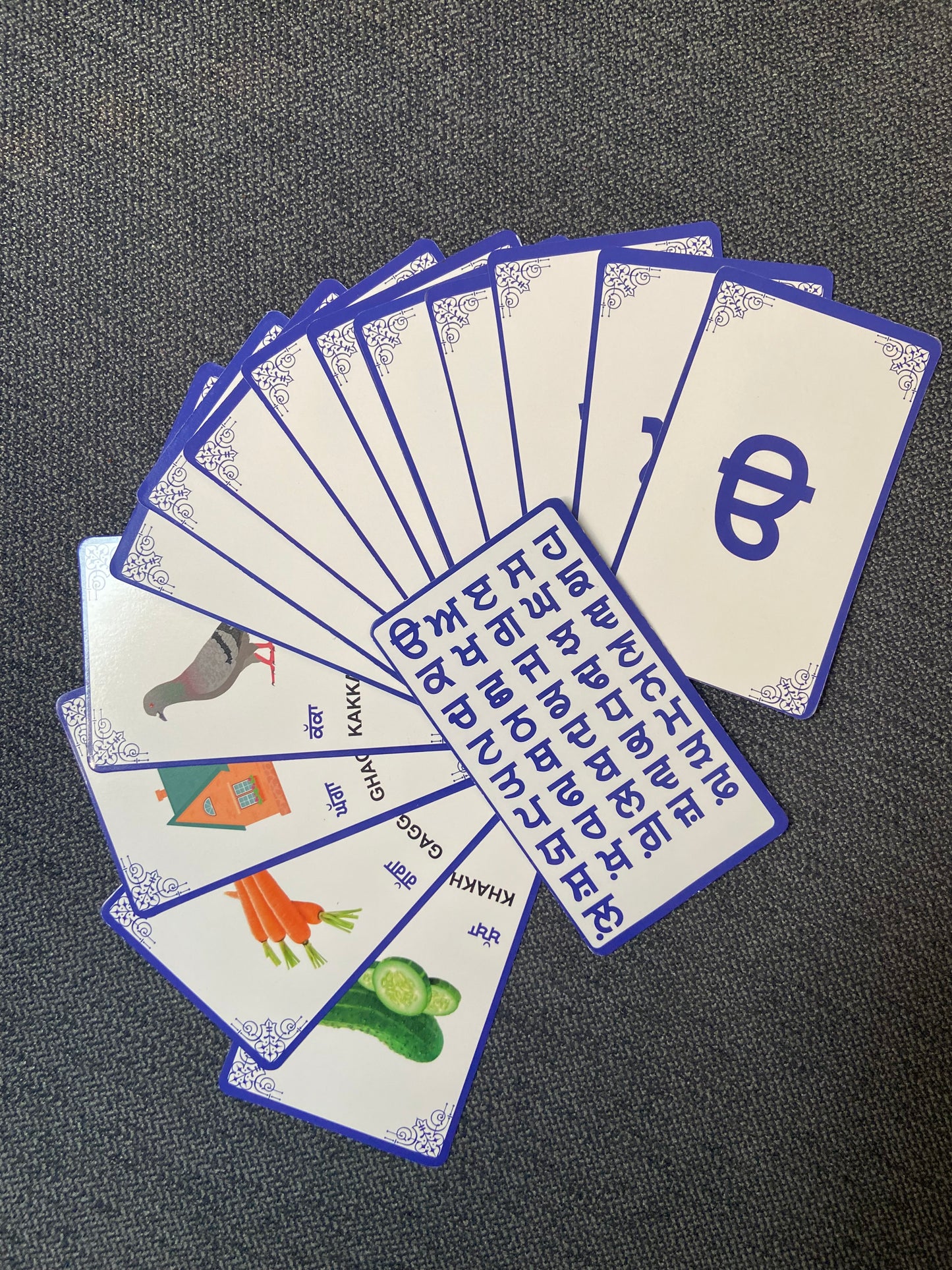 Punjabi Flash Cards-Gurmukhi Alphabets- Punjabi Letters