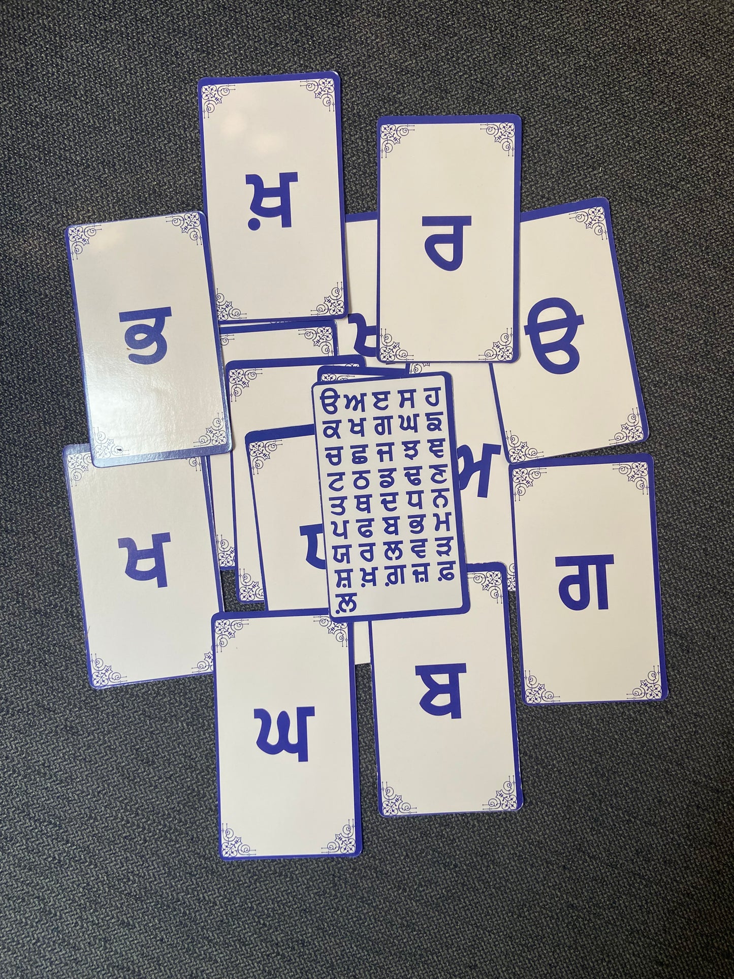 Punjabi Flash Cards-Gurmukhi Alphabets- Punjabi Letters